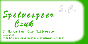 szilveszter csuk business card